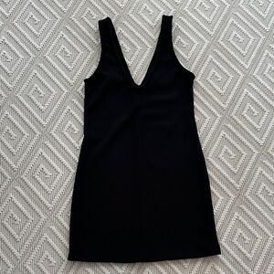 Wild Fable Ribbed Black Dress